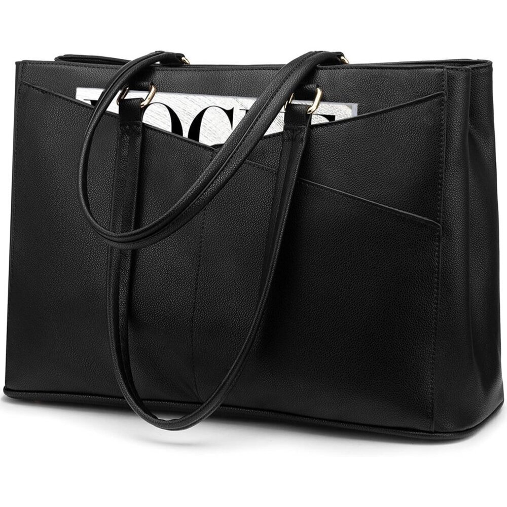Laptop Bag for Women 17.3 Inch Tote Bags Waterproof Leather Briefcase Computer W